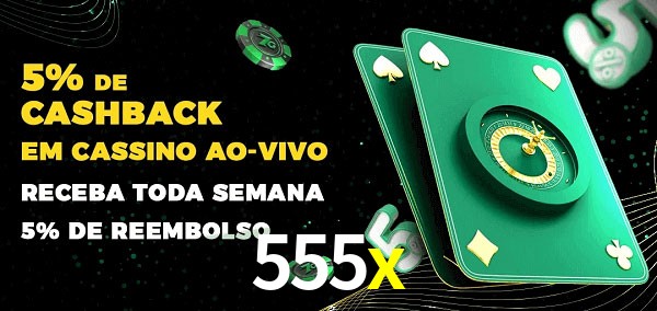 Promoções do cassino ao Vivo 555x